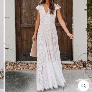 Vici Collection White Lace Maxi Dress